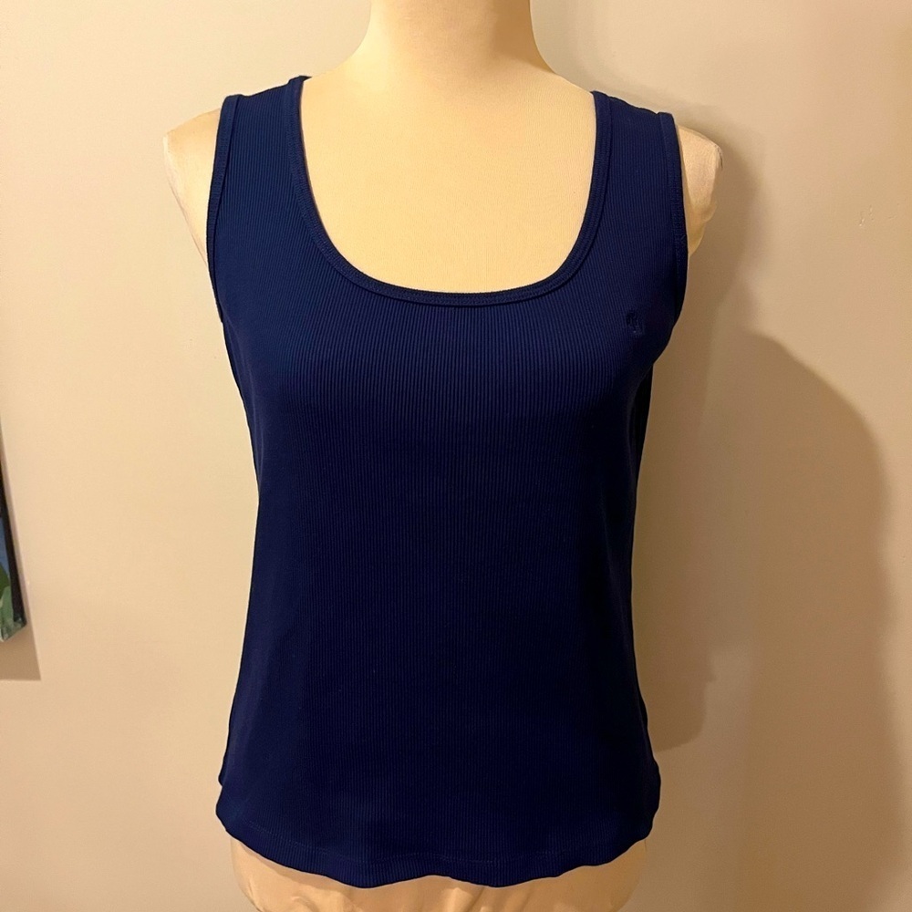 Ralph Lauren Navy Blue Ribbed Tank Top, size Medium